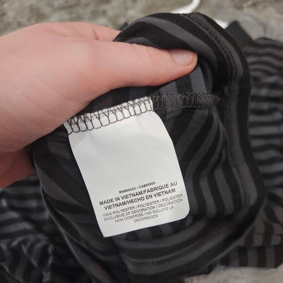 Nike Dri-Fit Striped Golf Polo Black Grey Activewear Mens Size S - Picture 8 of 9